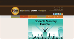 Desktop Screenshot of professionalspeakersfederation.com